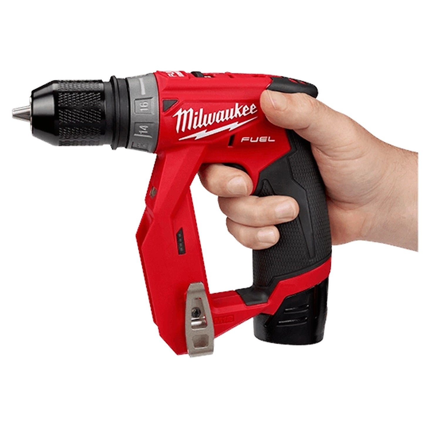 Milwaukee 2505-22 M12 FUEL installation drill/driver drill driver held in hand
