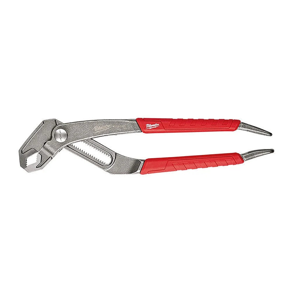 Milwaukee MF48-22-6210 10-inch comfort grip V-jaw pliers on a white background