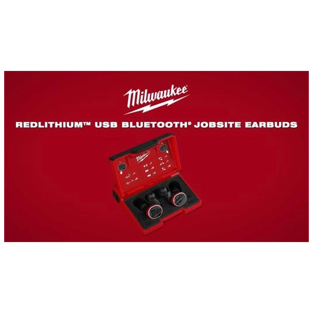 Milwaukee REDLITHIUM USB Bluetooth Jobsite Ear Buds