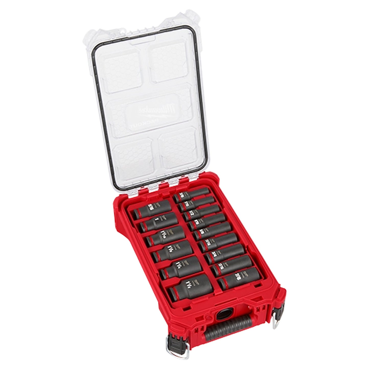Milwaukee 15-piece SHOCKWAVE 1/2in drive SAE socket PACKOUT set 49-66-6802