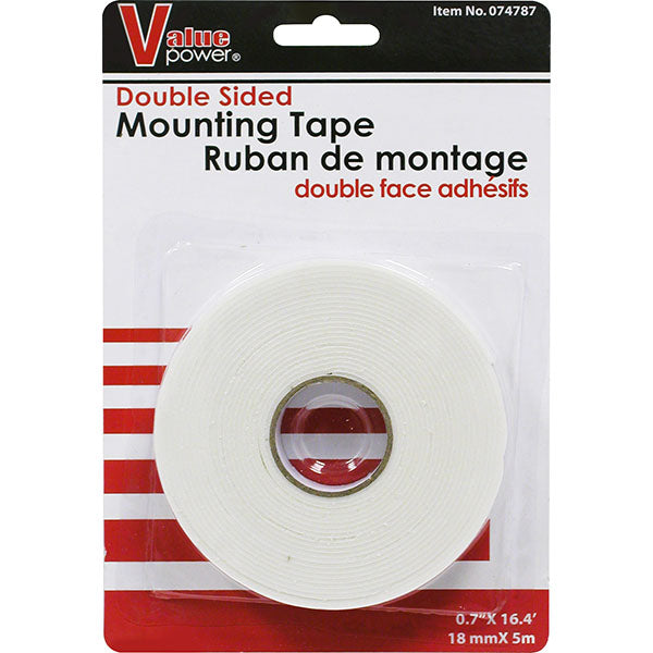 Value Power 5m Double Sided Mounting Tape
