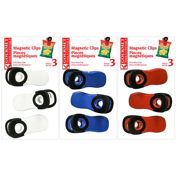 Gourmet Magnetic Grip Clips - 3pk