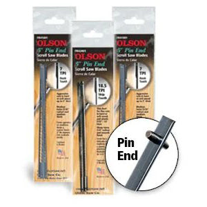 Olson 15 TPI 5in Pin End Scroll Saw Blade