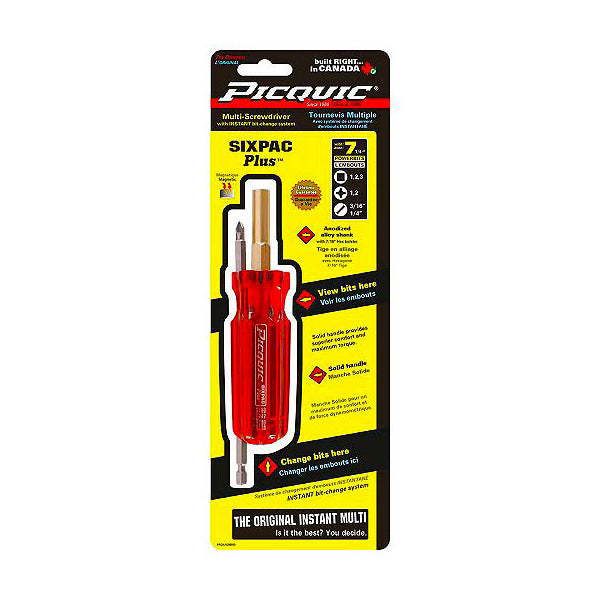 PICQUIC SIXPAC PLUS 7-in1 Magnetic Multi-Bit Screwdriver