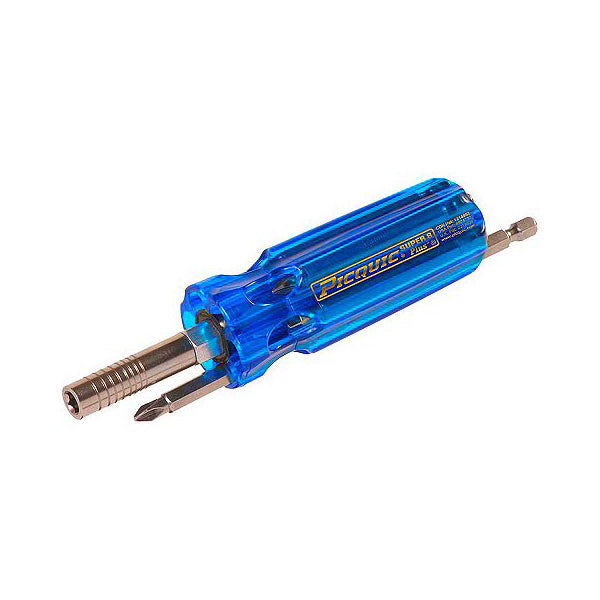 PICQUIC SUPER 8 PLUS 7-in1 Magnetic Multi-Bit Screwdriver with Nut Driving Shanks