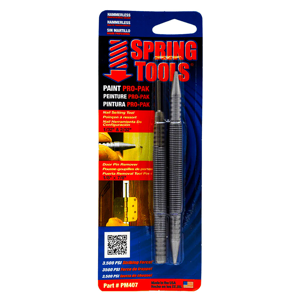 Spring Tools Paint Pro Pak Nail Set and Door Pin Removal Tools