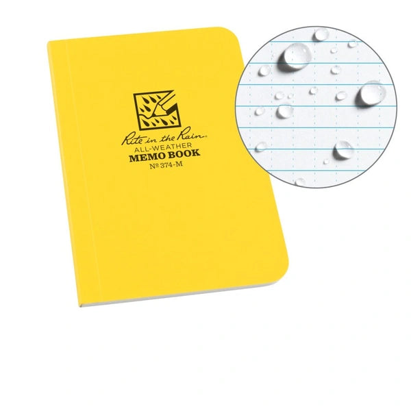 Ritein the Rain All-Weather 3-1/2in x 5in Yellow Memo Book