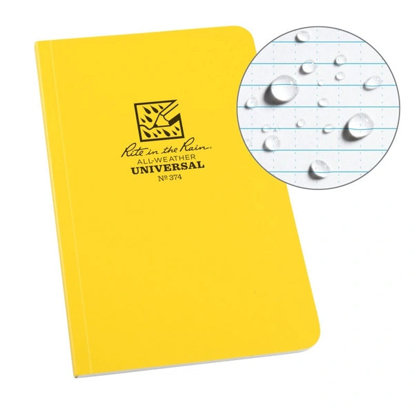 Ritein the Rain All-Weather 4-5/8in x 7-1/4in Yellow Pocket Book