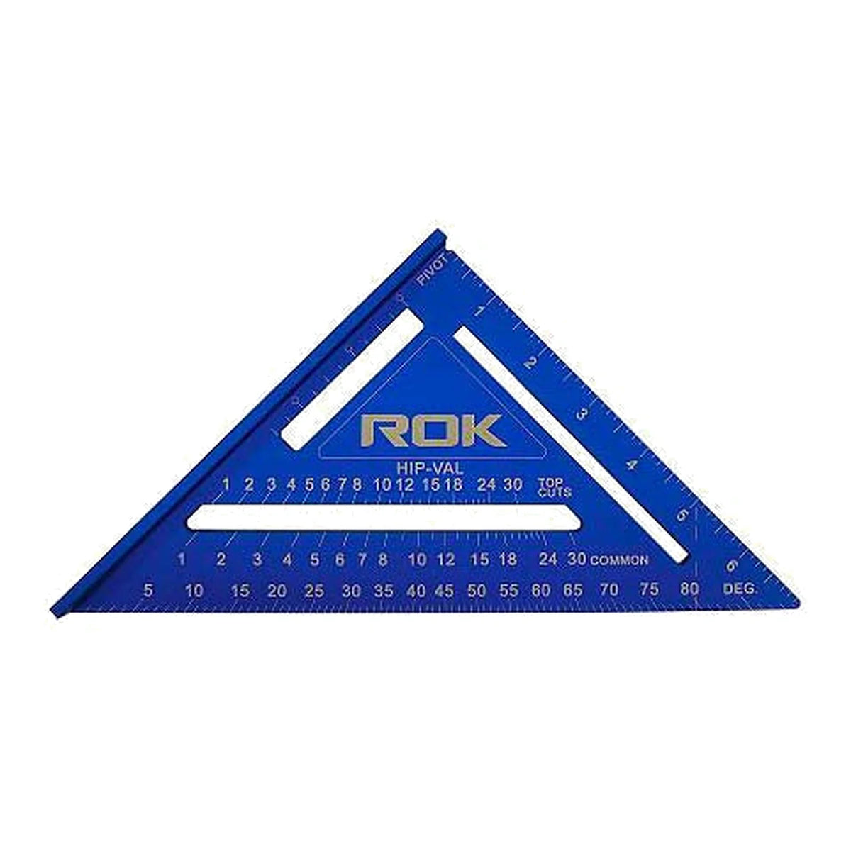 ROK 28356 7 in blue aluminum rafter layout square