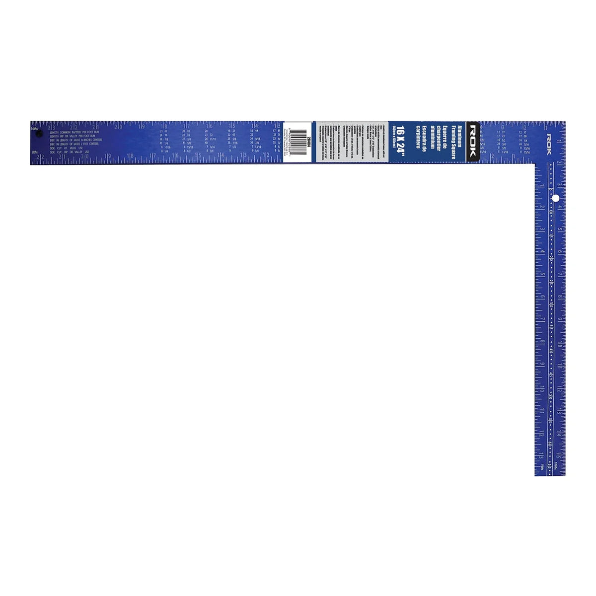 ROK 28404 16 in x 24 in blue aluminum framing square