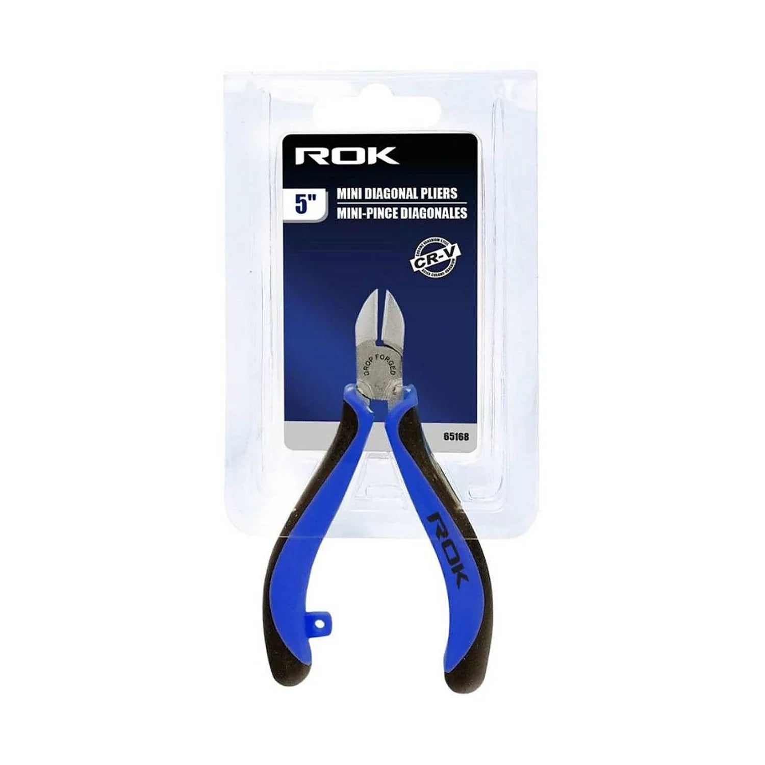 ROK 65168 5-inch mini diagonal pliers in retail packaging