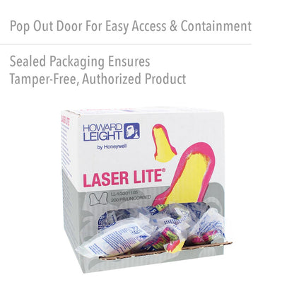Honeywell  Laser Lite Disposable Uncorded Foam Earplugs - 200 Pairs