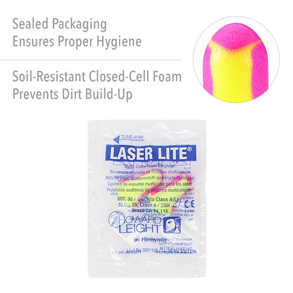 Honeywell  Laser Lite Disposable Uncorded Foam Earplugs - 200 Pairs
