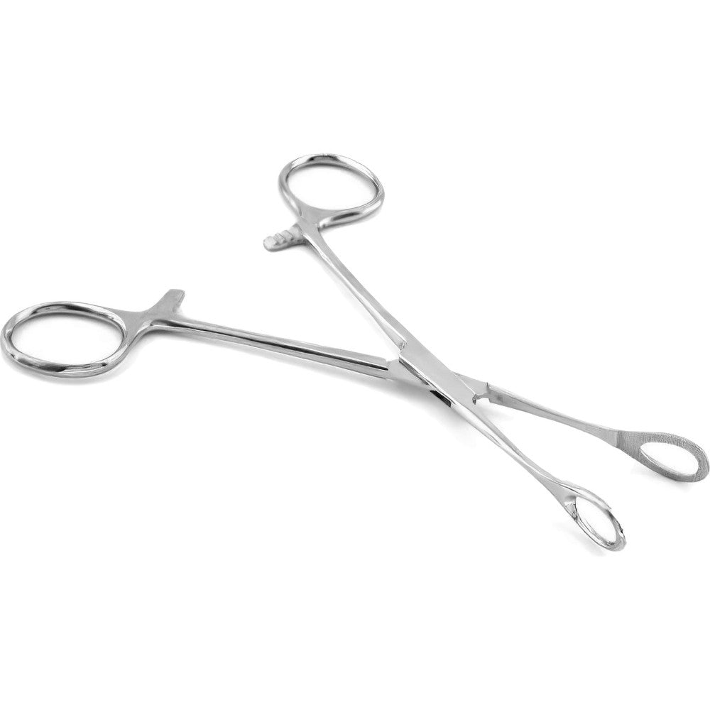Sona 8in Curved Stainless Steel Self-Locking Forceps