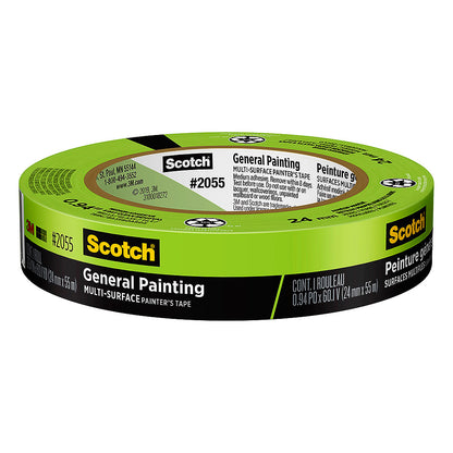 Scotch General Painting Multi-Surface Painter's Tape 2055-24Np 0.94 Inch x 60.1 Yd (24 Mm x 55 M)