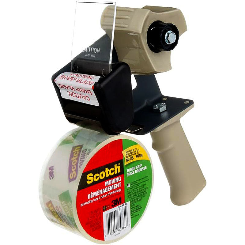Scotch Tough Grip Moving Packaging Tape with Dispenser 3500-PD-ESF 1.88 Inch x 54.6 Yd (48 Mm x 50 M)