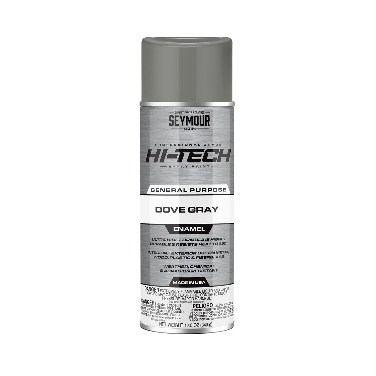 Seymour 12oz Hi-Tech Enamel Spray Paint - Dove Gray