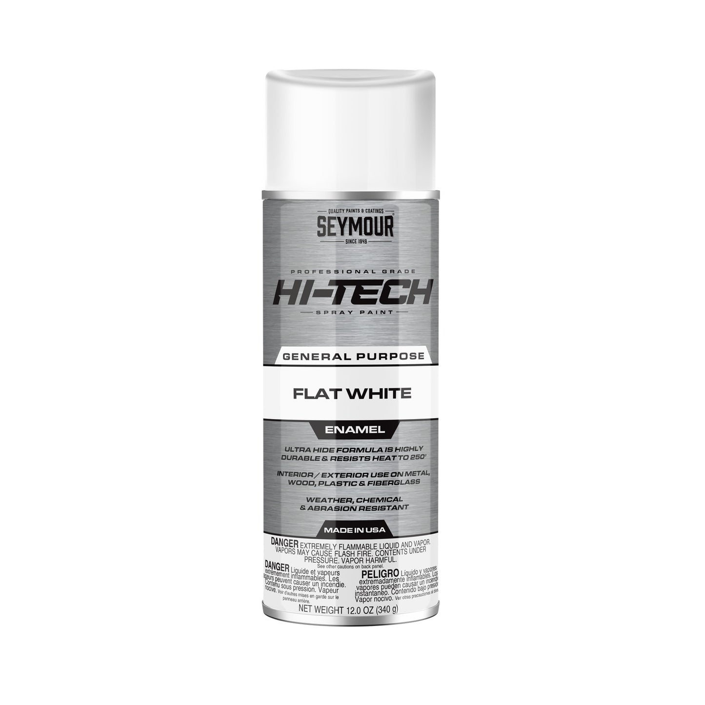 Seymour 12oz Hi-Tech Enamel Spray Paint - Flat White