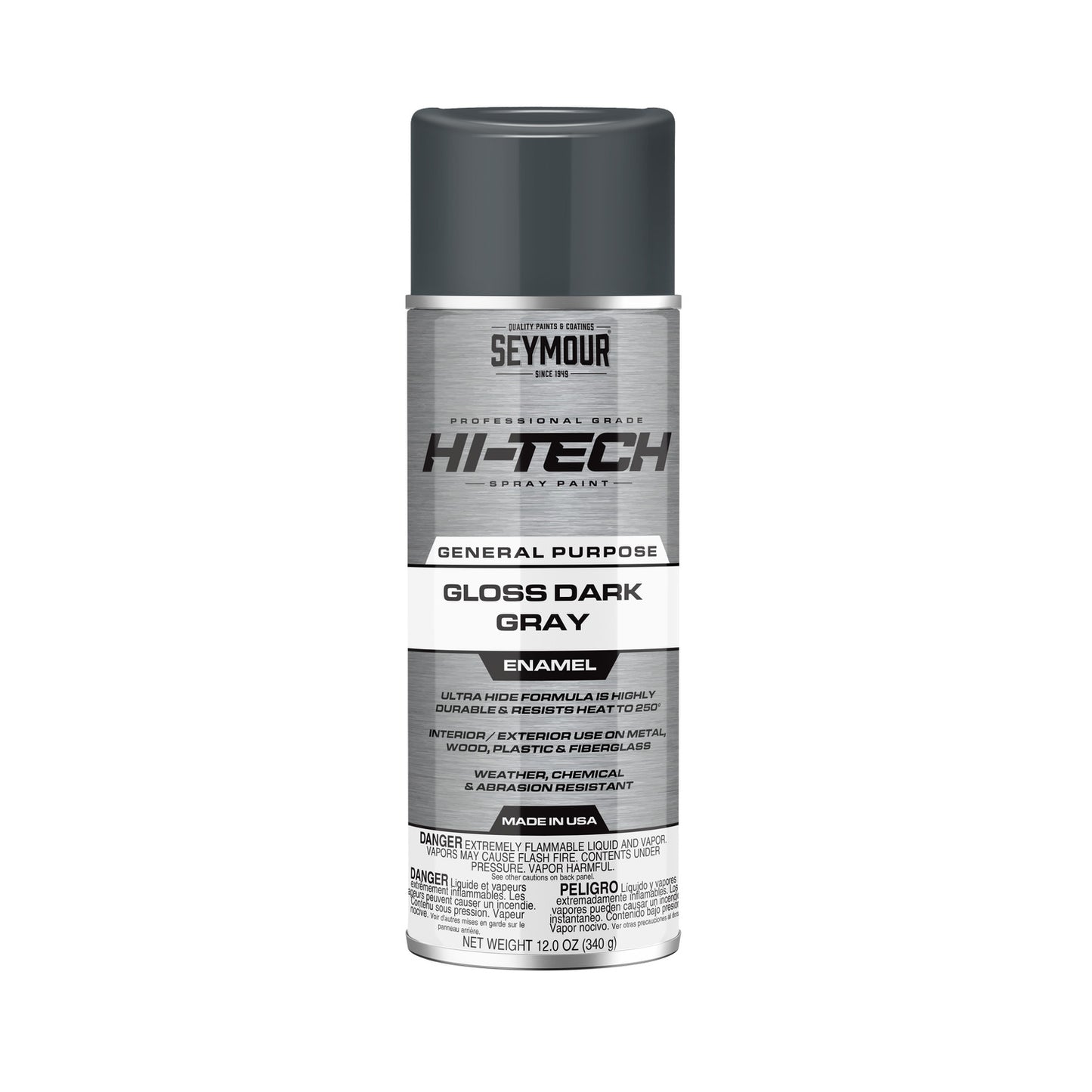 Seymour 12oz Hi-Tech Enamel Spray Paint - Gloss Dark Gray