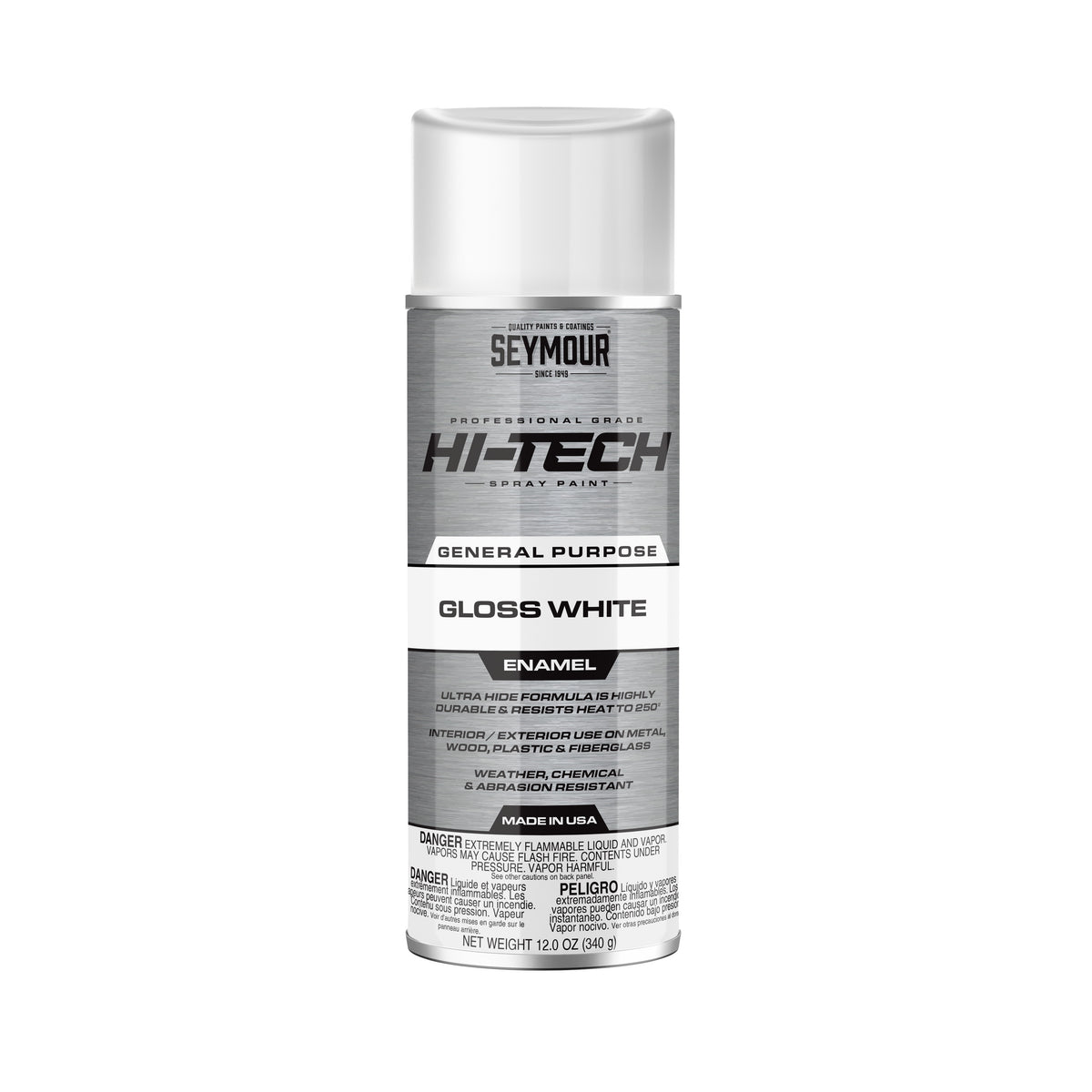 Seymour 12oz Hi-Tech Enamel Spray Paint - Gloss White