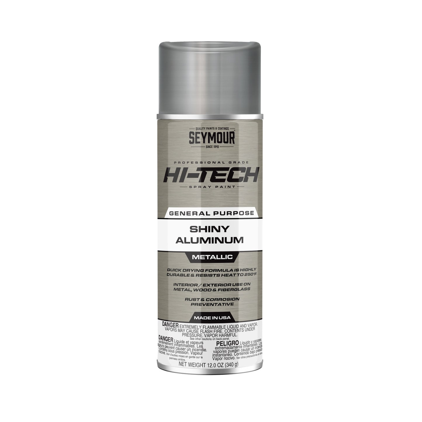 Seymour 12oz Hi-Tech Lacquers Spray Paint - Shiny Aluminum