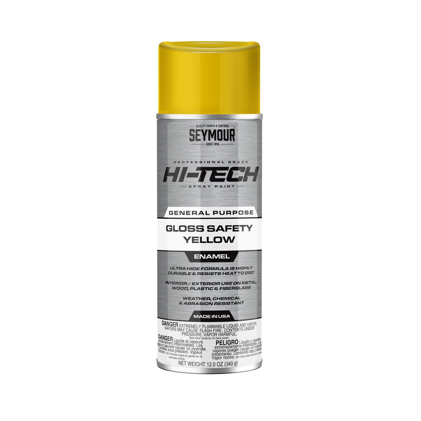Seymour 12oz Hi-Tech Enamel Spray Paint - Gloss Safety Yellow
