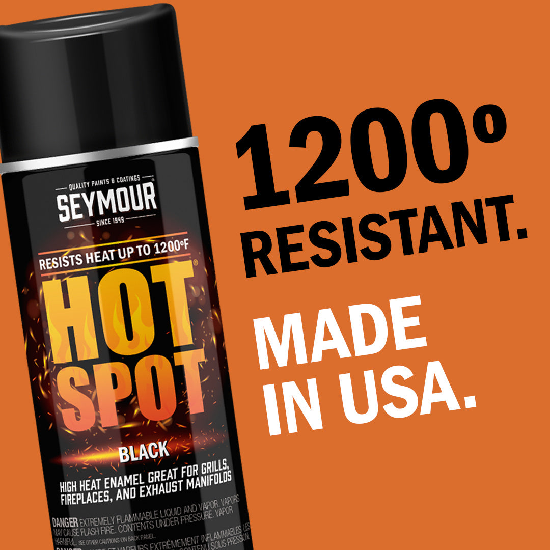 Seymour 12oz HOT SPOT Hi-Heat Resistant Spary Paint - Black