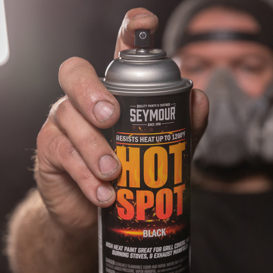 Seymour 12oz HOT SPOT Hi-Heat Resistant Spary Paint - Black