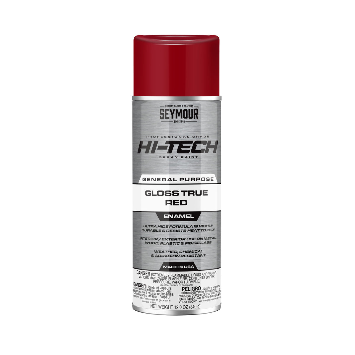 Seymour 12oz Hi-Tech Enamel Spray Paint - Gloss True Red