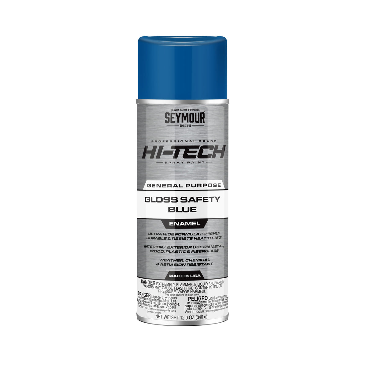 Seymour 12oz Hi-Tech Enamel Spray Paint - Gloss Safety Blue