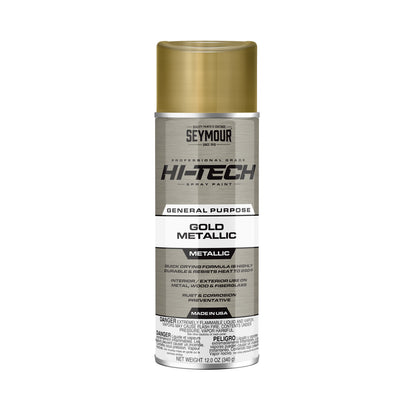 Seymour 12oz Hi-Tech Metallic & Lacquers Spray Paint - Gold Metallic