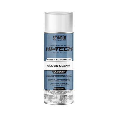 Seymour 12oz Hi-Tech Lacquers Spray Paint - Gloss Clear