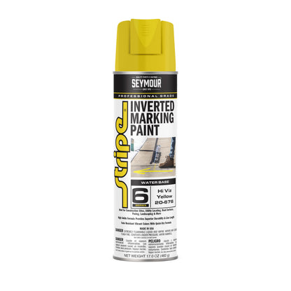 Seymour 17oz Inverted Ground Marking Spray Paint - Hi-Viz Yellow
