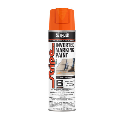 Seymour Stripe 6-Series 17oz Inverted Ground Marking Paint - Fluorescent Orange