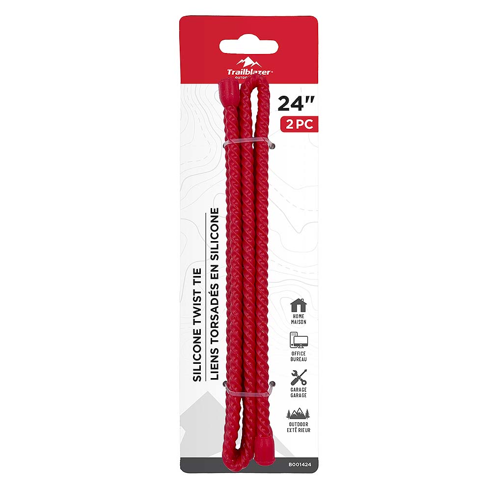 Trailblazer 24in Silicone Twist Tie - 2pk