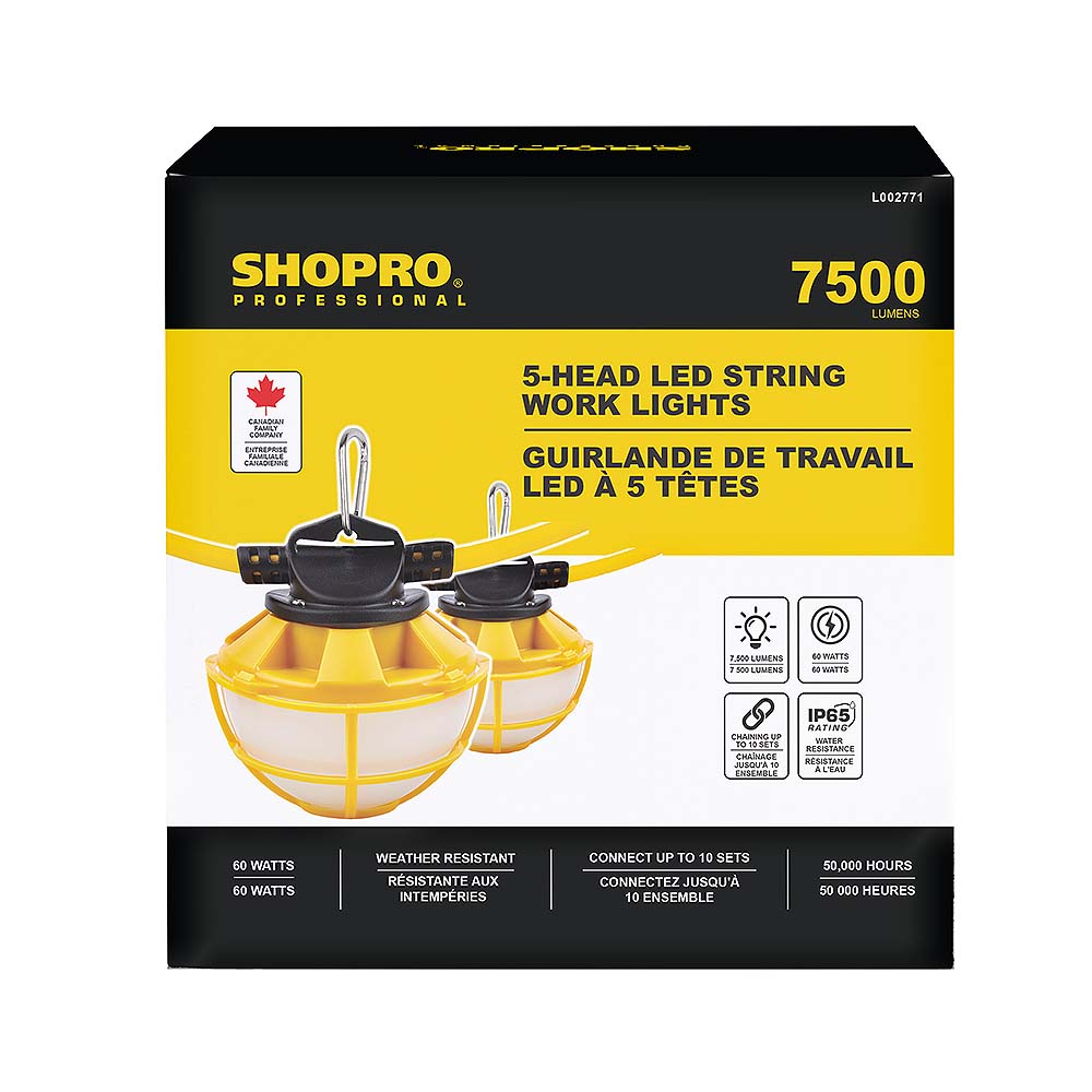 SHOPRO 50' String Work Lights