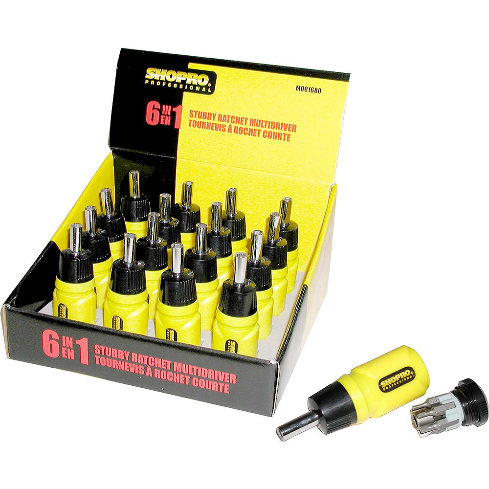 SHOPRO 6pc Stubby Multidriver Set