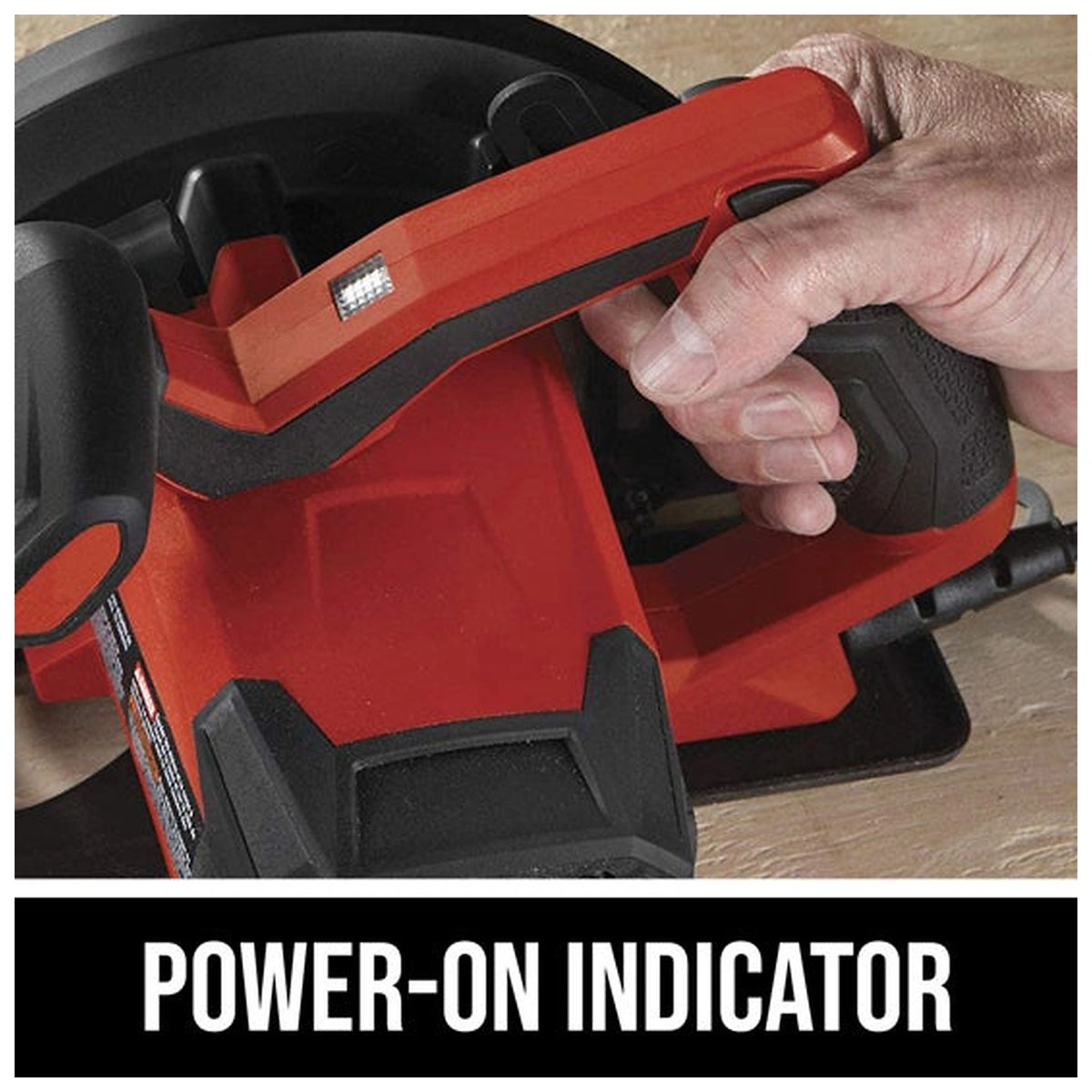 SKIL 5180-01 power-on indicator feature graphic in English