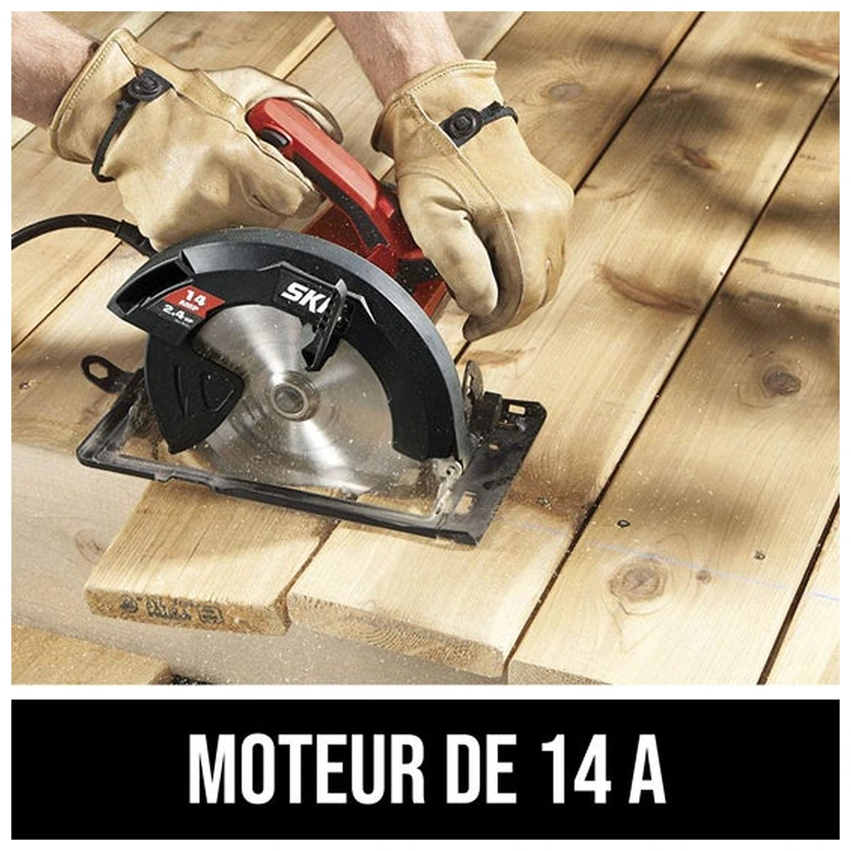 SKIL 5180-01 14 amp motor feature graphic in French