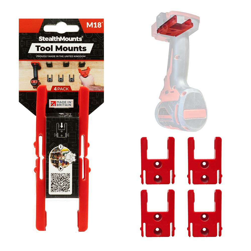 StealthMounts Milwaukee M18 Tool Mounts - 4pk