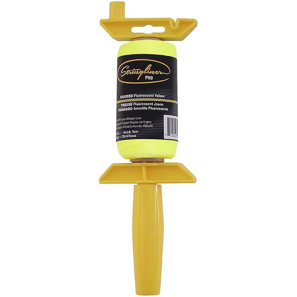 Stringliner PRO 250' Braided Fluorescent Yellow Mason Line Reel