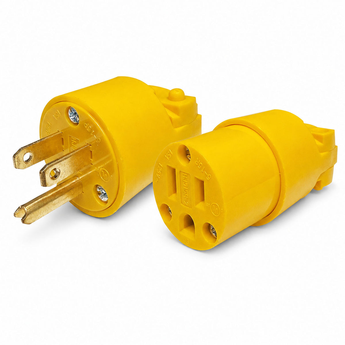 Summit 15A/125V Plug & Connector - Yellow
