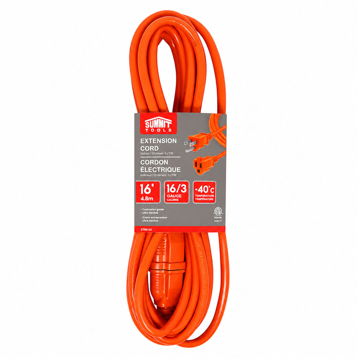 Summit 16/3 Gauge All-Weather Extension Cord