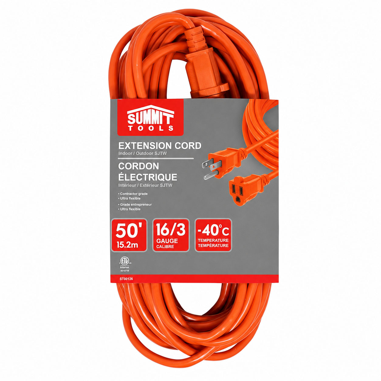 Summit 16/3 Gauge All-Weather Extension Cord