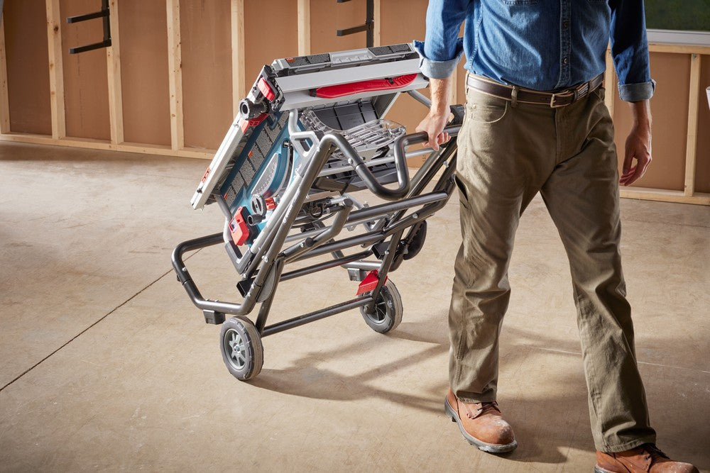 Bosch GTS15-10 15 Amp 10 Inch Portable Jobsite Table Saw with Gravity-Rise Wheeled Stand