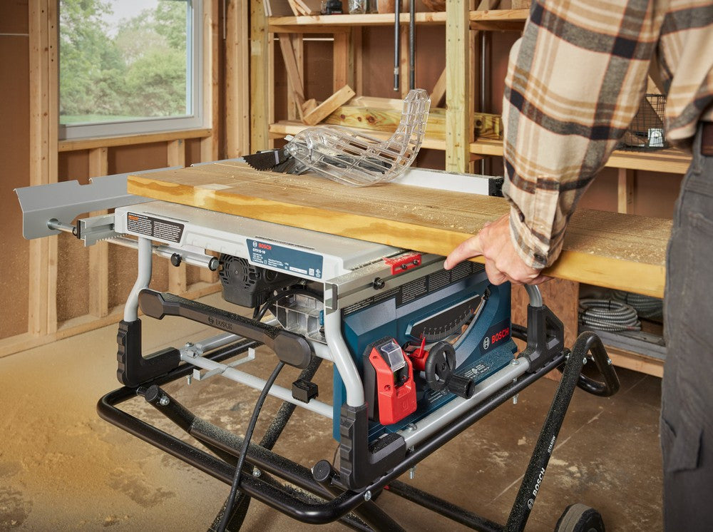 Bosch GTS15-10 15 Amp 10 Inch Portable Jobsite Table Saw with Gravity-Rise Wheeled Stand