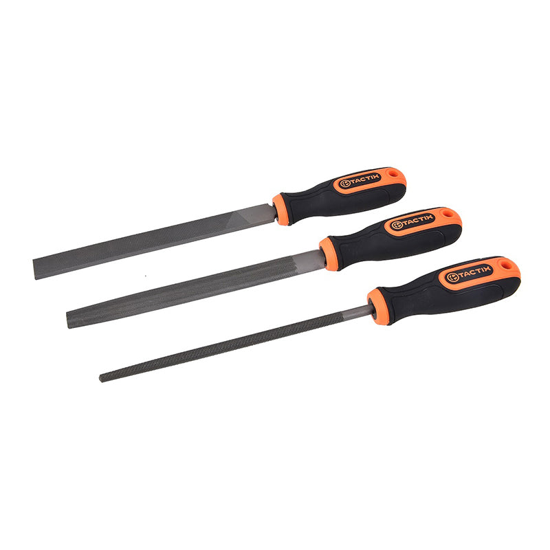 TACTIX 3pc 8in Steel File Set