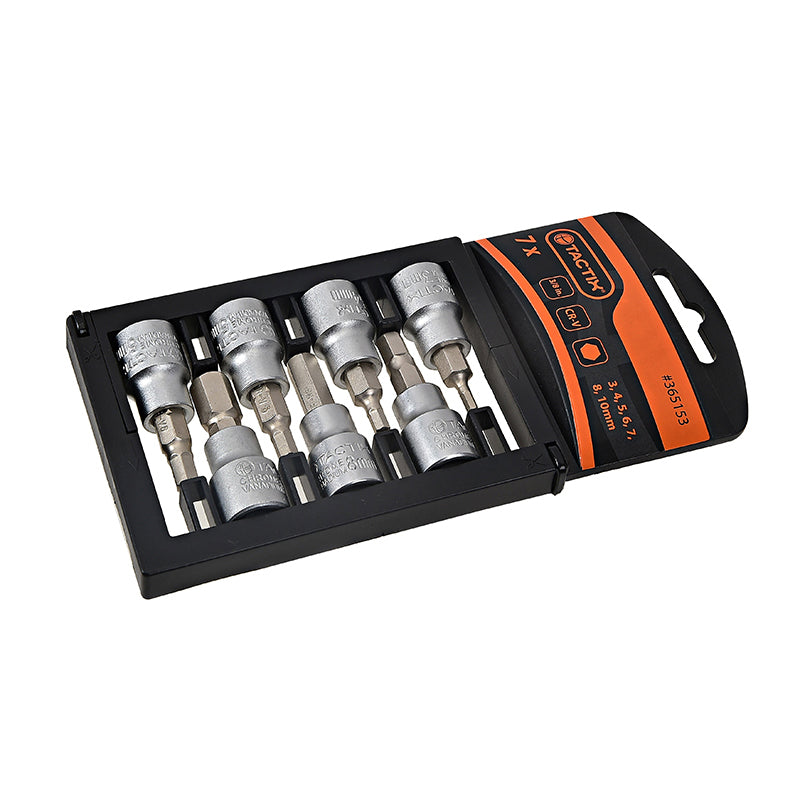Tactix 7pc 3/8in Drive Metric Hex Bit Socket Set