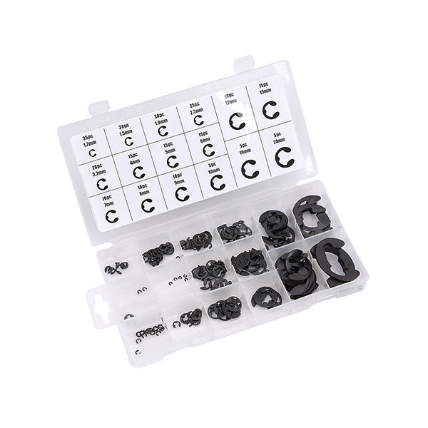 Tactix 255pc Assorted Metric E-Clip Set