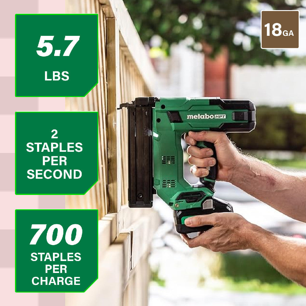 Metabo HPT N1804DBM 18V MultiVolt 1-1/2 inch 18-Gauge Narrow Crown Cordless Stapler Kit